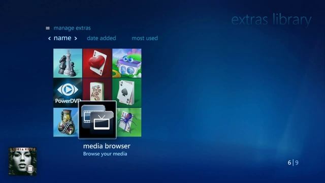 Media Center For Windows 7+MediaBrowser Extension
