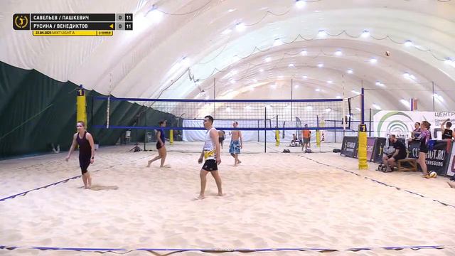Четвертьфинал: Савельев / Пашкевич VS Русина / Венедиктов |  MIXT LIGHT A -  22.04.2023