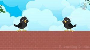 Two little black birds | Kids poem | E-leaning studio