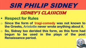 'Sir Philip Sidney as a Critic' (Part - 3) by Dr. Shubha Nigam