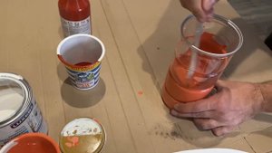 Красим цифры из пенопласта