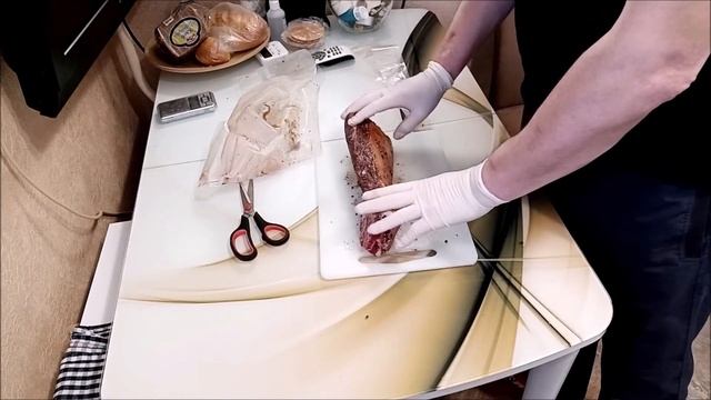 Грудинка варено копченая
