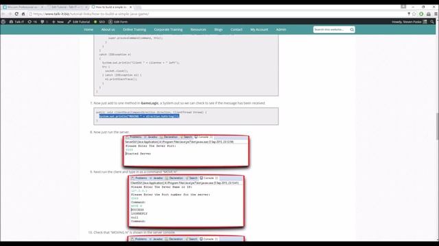 Creating a Simple Java Game - Add functionality to the client - Part 7 смотреть онлайн