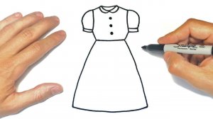 Как нарисовать платье | How to draw a dress