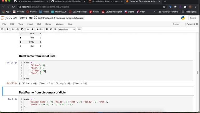 [CS 220 / CS319 Spring 2021] LEC 30 Video 2: Creating DataFrame(s) смотреть онлайн
