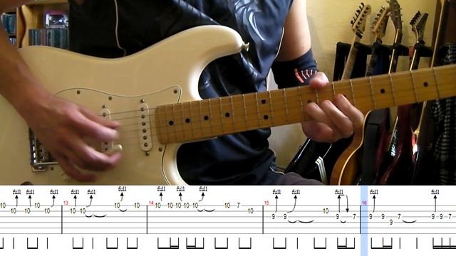 Deep Purple - When A Blind Man Cries guitar solo lesson (with tablatures and backing track) смотреть онлайн