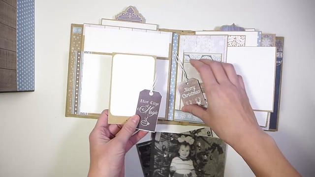 Зимний фотоальбом Тепло радость счастье скрапбукинг