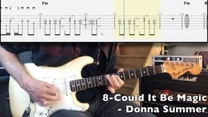 10 Лучших Диско Фанк риффов - 10 Great Disco_Funk Riffs (Табулатура) Guitar Tutorial TABS