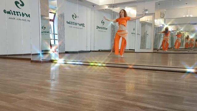 Танцевальный элемент с шалью "Заброс шали через верх спереди назад"  Уроки, обучение онлайн
