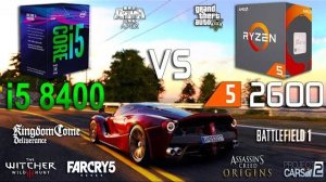 Ryzen 5 2600 vs Core i5 8400 Test in 8 Games