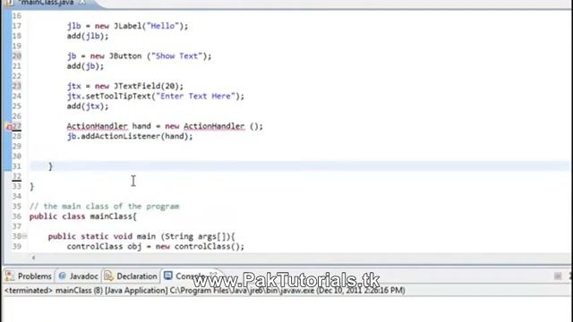 java tutorial 51 event handling in java urdu hindi tutorial PakTutorials tk смотреть онлайн