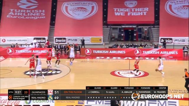Olympiacos Piraeus - Real Madrid 82-86 OT: Nicolas Laprovittola (19 points, 6 assists) смотреть онлайн