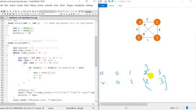 krushkal's algorithm code implementation | bangla