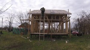 Строим каркасный дом. Часть 17. Монтаж ондулина на крышу каркасника