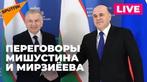 Мишустин проводит переговоры с президентом Узбекистана Мирзиёевым