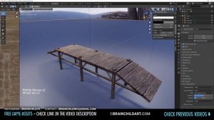(Speed Game Art) 3D MODULAR lowpoly Bridge in Blender & Substance Painter | Game-ready (PART 3)