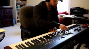 Improv beat on Yamaha MOXF8 88-Key Synthesizer Workstation