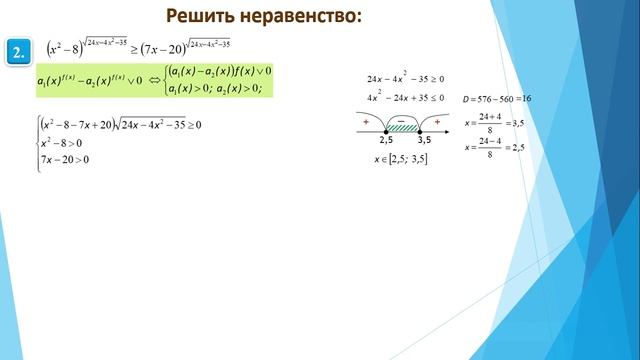 Показательно-степенные неравенства.