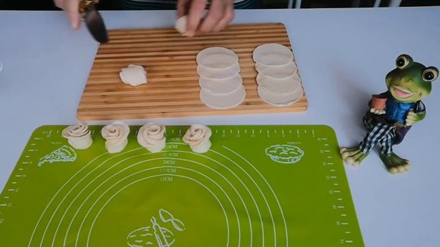 Розочки из слоёного теста. Быстрое, вкусное печенье.