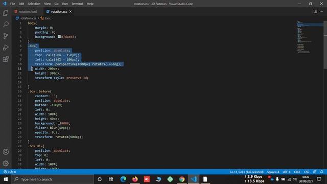 css 3d rotation animation effects - html css animation tutorial