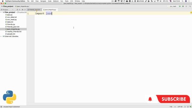 Python Files | How to format CVS files in Python | JSON files in Python |