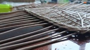 Как сплести прямоугольную крышку с внутренним бортиком.