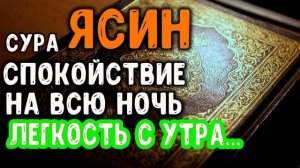 сура Ясин спокойствие на всю ночь легкость с утра...