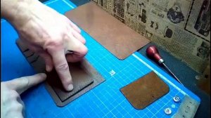 Шьем кожаный кошелёк своими руками.Making leather wallet