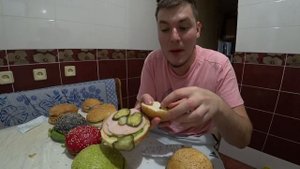 ОБЗОР ДЕШЕВЫХ БУРГЕРОВ ИЗ ВСЕХ СУПЕРМАРКЕТОВ В КИЕВЕ