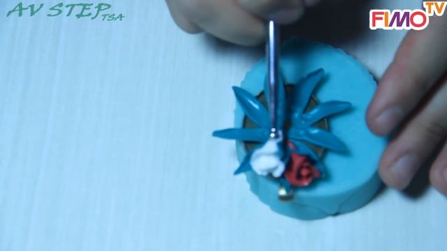 Мастер-класс: Кулон с розами из полимерной глины FIMO/polymer clay tutorial смотреть онлайн