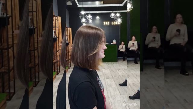 Стрижка прямой Боб с челкой Haircut straight bob with bangs #стрижка #бобсчелкой #haircut #bobstyl