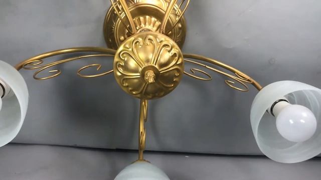 Обзор люстры потолочной 6 Е27 стекло золото ПЕТРАСВЕТ S2456-6 на 2 включения. 7 лет гарантии. 2021 смотреть онлайн