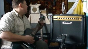 Обзор гитарного набора. Электрогитара Tenson LP F503500 и Комбоусилитель Marshall MG30 DFX.