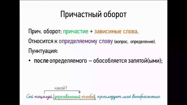 Причастный оборот