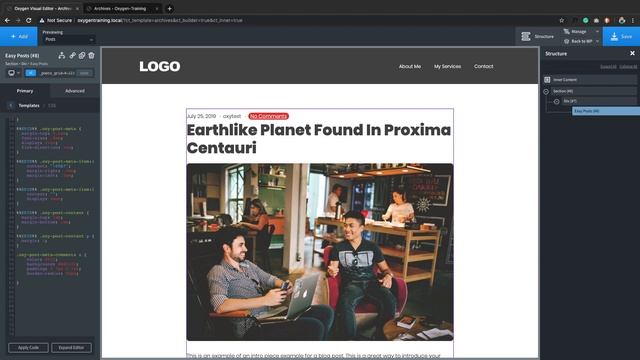 How To Create A Custom Blog Archives Template With Oxygen Builder
