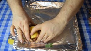 Бараньи рёбрышки с картофелем в духовке ,корона