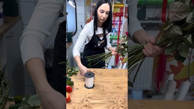 Как сделать из 51 Розы сердце