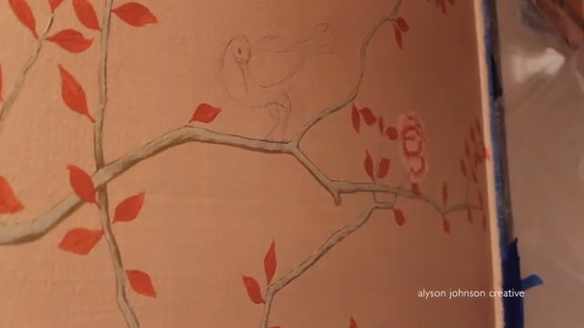 Hand-Painted Chinoiserie Bath Mural смотреть онлайн