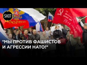 Массовый митинг жителей Бейрута в поддержку "Операции Z" на Украине