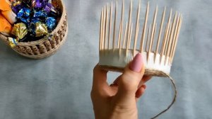 Корзинка-конфетница плетеная из джута с бусинами своими руками Быстро и красиво МК\Master diy