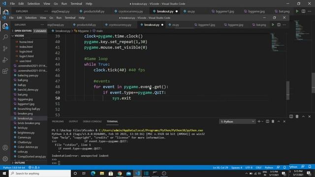 Game project : Ball-game using Pygame library. смотреть онлайн