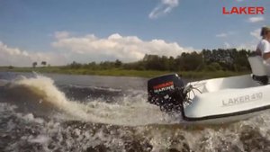 Стеклопластиковая лодка LAKER 410 с мотором Nissan Marine