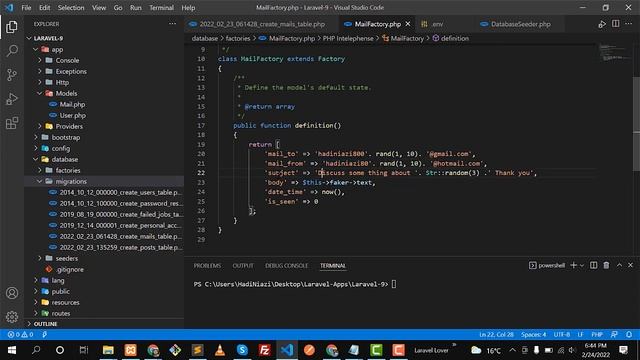 Generate Fake data in Core Php Application with Laravel | Generate Fake data in Php