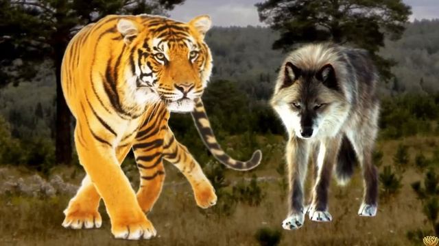 Как Волчица спасала своих детенышей от Тигра. смотреть онлайн