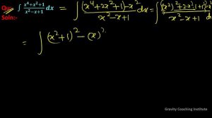 Q95 | Integration of (x^4+x^2+1)/(x^2-x+1) dx | Integral of (x^4+x^2+1)/(x^2-x+1) dx