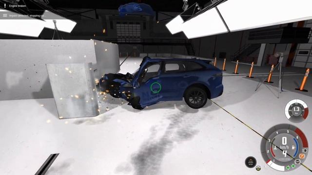 BeamNG drive. Crash-тест 120 км/ч смотреть онлайн