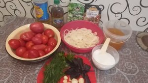 Закуска из помидор с луком в медовой заливке