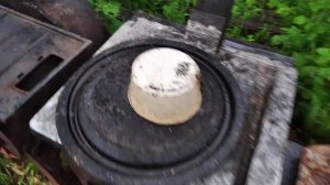 2022 6 16 Мангал из буржуйки, испытание