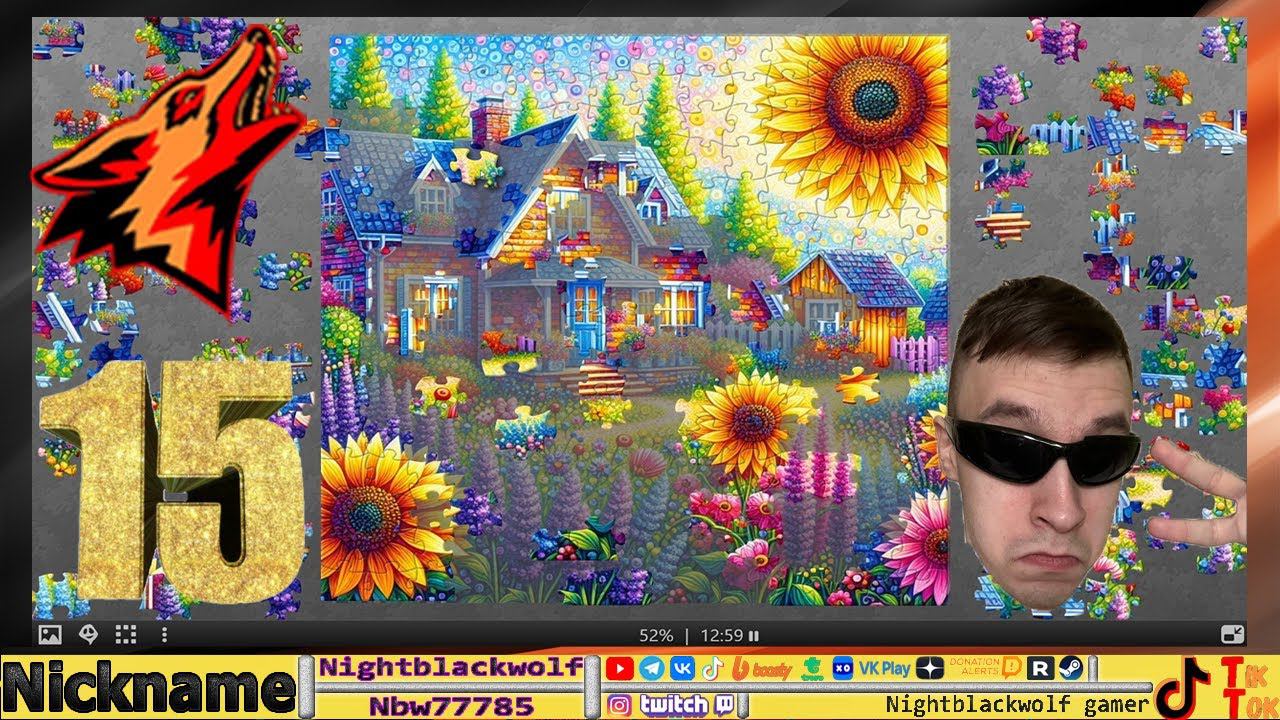 Собираю грязные пазлы! Puzzles! 224 Элемента! Битва за мытьё! Грязные подсолнухи! №15