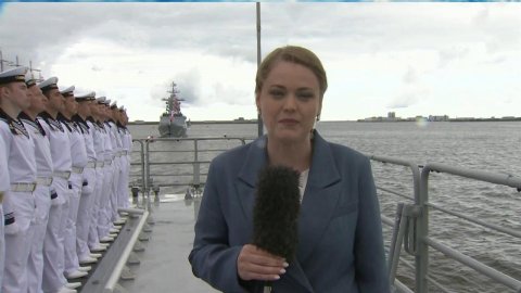 Большой десантный корабль "Иван Грен" примет участие в параде статично